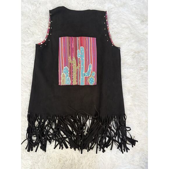 Andree By Unit Jackets & Blazers - Andree My Unit S Black Cactus Fringe Suede Vest. Fun, Great Qual & Condition